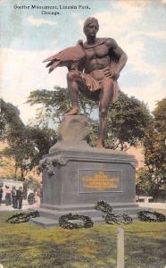 CHICAGO, IL Illinois        LINCOLN PARK~GOETHE MONUMENT        c1910's Postcard