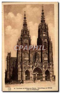 Old Postcard Chalons sur Marne Surroundings of Our Lady of The Thorn