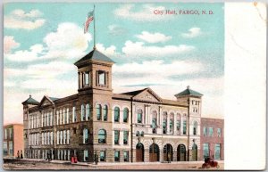 City Hall Fargo North Dakota ND Government Office Building Postcard