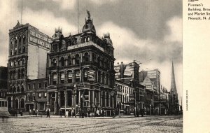 Vintage Postcard Firemen's Building Broad and Market Sts. Newark New Jersey N.J.