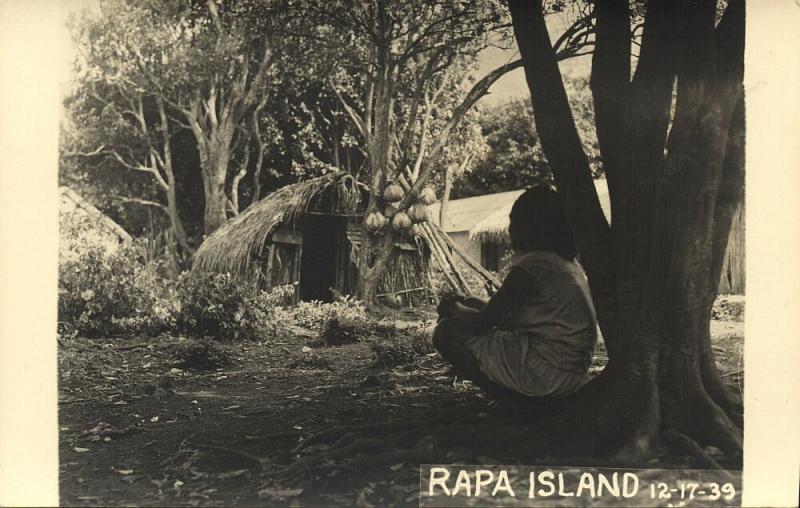 french polynesia, RAPA Island, Byrd Antarctic Expedition III (1939) RPPC (2)