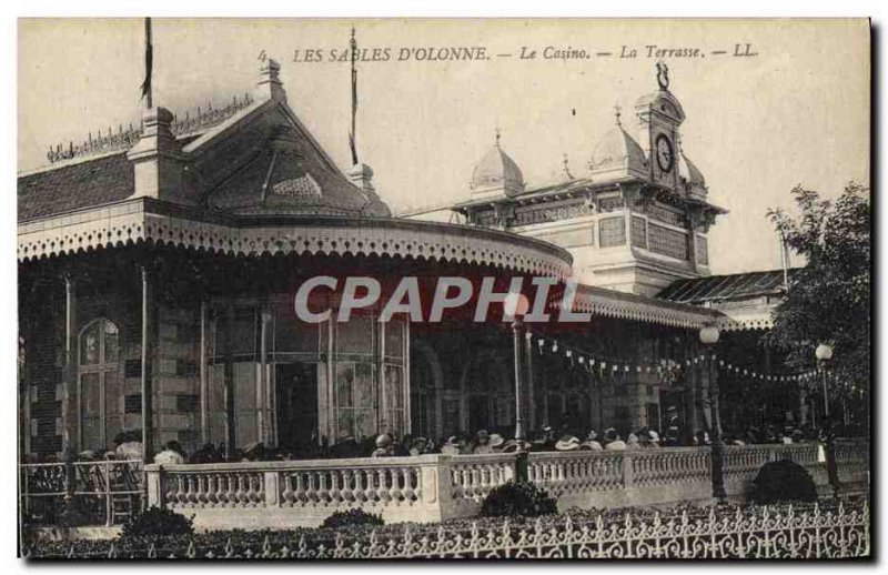 Old Postcard The D & # 39Olonne Sands Casino La Terrasse