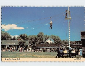 Postcard Breeches Buoy Drill, Mystic Seaport, Mystic, Connecticut