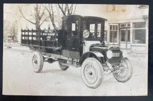 Mint USA Real Picture Postcard Advertising Fruit Belt Motor Transport Truck