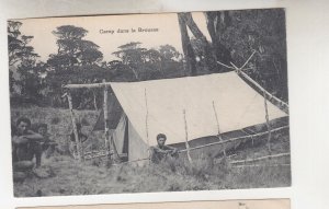 PAPUA NEW GUINEA,  c1910 ppc.Bush Camp,  Sacred Heart Fathers