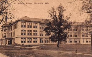 Platteville Wisconsin Normal School Sepia Tone Photo Print Vintage PC U4744