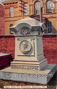 Edgar Allan Poe Monument Baltimore, MD, USA Unused 