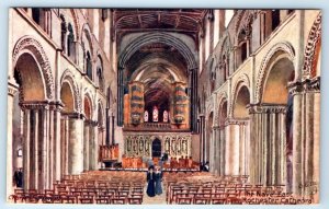 TUCK Oilette~ The Nave East ROCHESTER Cathedral UK Postcard