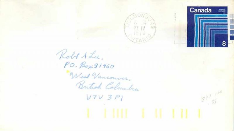 Entier Postal Stationery Postal Canada