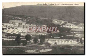 Old Postcard Camp La Courtine (Creuse) Barracks Army Officers
