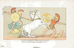Greek Art - Diomède Protected by Minerve Georges Féxis 1900s Postcard