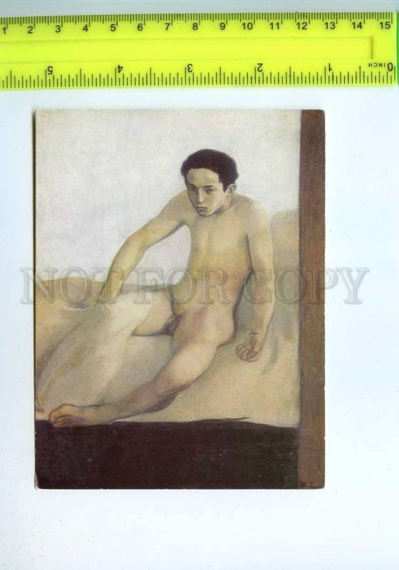 220983 MAGNUS ENCKELL Awakening nude boy old postcard