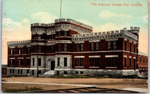 Postcard Guelph Ontario c1912 The Armoury Wellington County Valentines