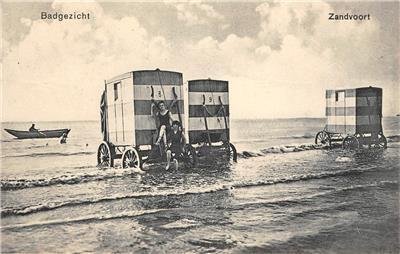 Badgezicht - Zandvoort Netherlands Beach Scene Dutch c1910s Vintage Postcard