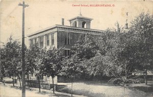 Bellefontaine Ohio 1909 Postcard Central School