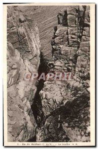 Old Postcard Ile de Brehat The Chasm