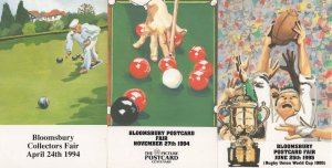 Rugby Union World Cup 1994 Bowling Snooker 3x Postcard s