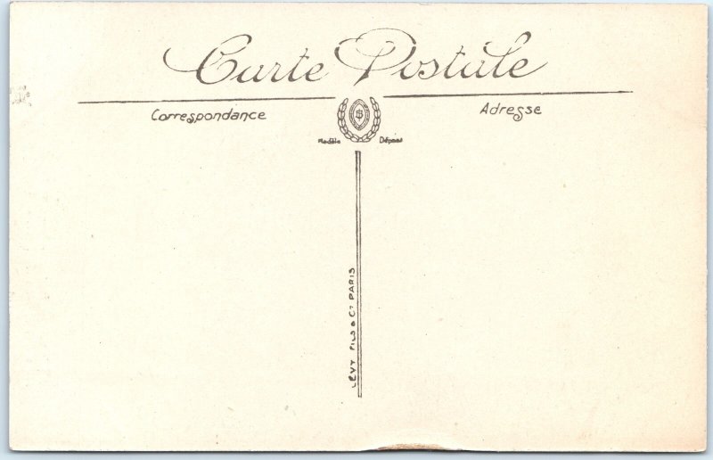 c1900s Nevers, France Loire River Bridge Saint-Anthony Buildings Rooftops A350