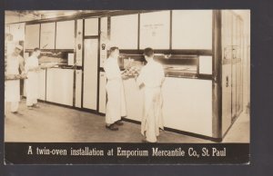 St. Paul MINNESOTA RPPC 1941 ADVERTISING Mercantile Co. BAKERY Oven Co. WW2