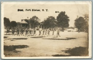 FORT SLOCUM New Rochelle NY MUSIC BAND ANTIQUE REAL PHOTO POSTCARD RPPC