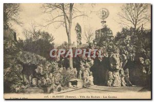 Old Postcard Albert Somme Villa des Rochers caves