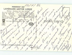 Pre-1980 MOTEL SCENE Glens Falls - Lake George New York NY G7437