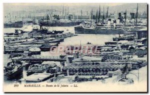 Marseille Old Postcard Bassin de la Joliette (boat boat)