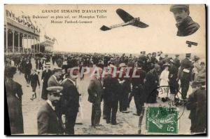 Old Postcard Jet Aviation Great week of & # 39aviation Emile Dubonnet in flig...