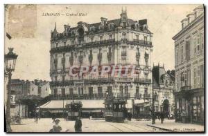 Postcard Old Tram Hotel Limoges Ceutral