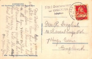 A961 Switzerland 1927 Kandersteg Oescinensee weisser Frau Mountain RPPC postcard