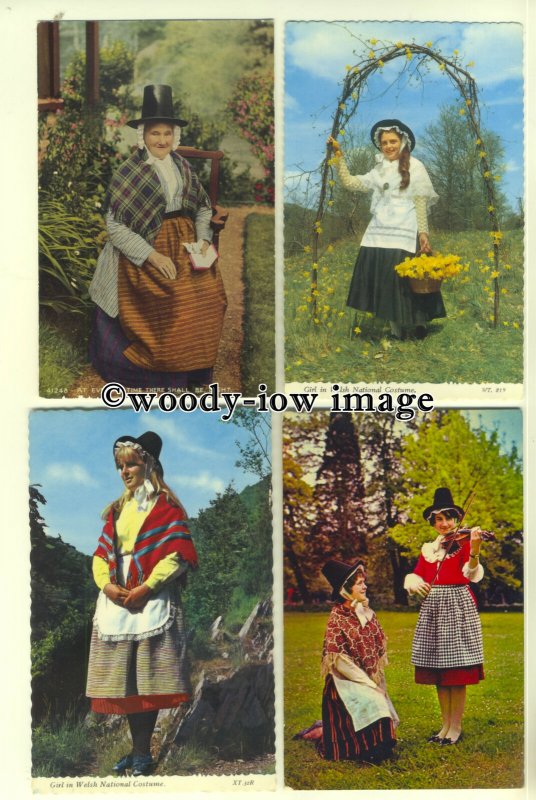 eth02 - 36 Ethnic - People - Welsh Ladies in National Costume postcards