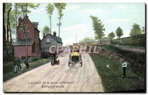 Postcard Old Automobile Circuit Seine Inferieure Bellangreville