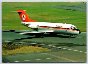 Airplane Postcard MMA Western Australian Airlines Fokker F-28 Fellowship FI.29