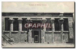 Postcard Ancient Egypt Egypt Temple of Edfu interior