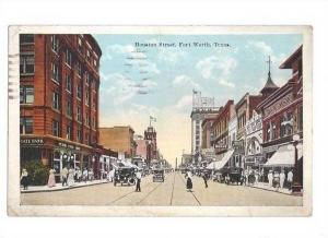 LP67    Fort Worth, Texas, postcard, Houston Street View.