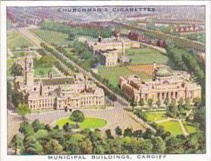 Churchman Cigarette Card Wings Over Empire No 12 Municipal Buildings Cardiff