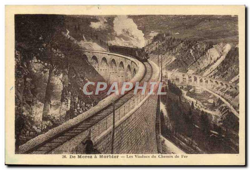Old Postcard From Morez has Morbier Viaducts Train Railway