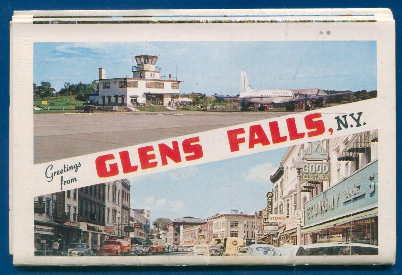 Saratoga Springs New York ny chrome old Postcard Folder 