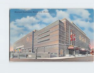 Postcard Municipal Auditorium Kansas City Missouri USA