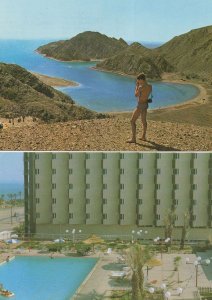Eilat Coral Sea Hotel Israel & Camera 2x Postcard