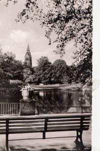 BF14982 nordseebad wilhelmshaven kurpark mit kath kirch germany front/back image