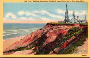 Massachusetts Cape Cod North Truro U S Wireless Station and Highland Lighthou...