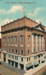 Vintage Postcard Masonic Temple Historical Building Rochester New York NY