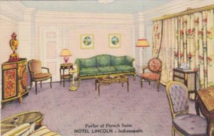 Indiana Indianapolis Hotel Lincoln Parlor Of French Suite Curteich