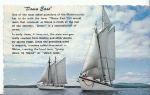 Shipping Postcard - Down East - Windjammers off The Maine Coast  DP387