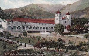 Santa Barbara Mission And Grounds California Founded 1737