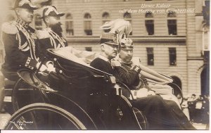 RPPC ROYALTY GERMANY, Kaiser Wilhelm II, Duke of Cumberland, Uniforms, Pre- 1914