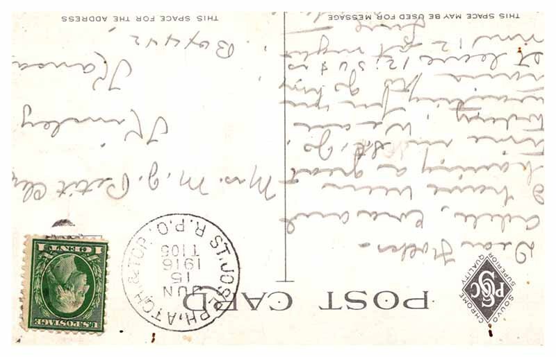 Postcard BUILDING SCENE St. Joseph Missouri MO AR9436