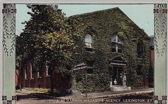 J M Hanson Magazine Agency Lexington Kentucky 1913