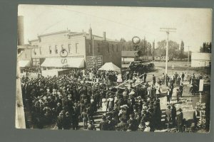 Wesley IOWA RPPC 1908 LADIES NAIL DRIVING CONTEST Women Women's nr Algona Britt